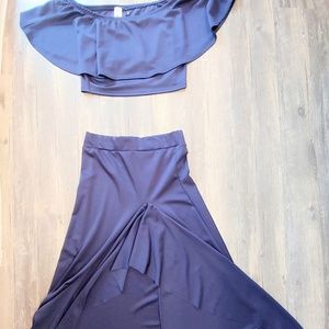 Topia Blue Two Piece Women's Size Medium